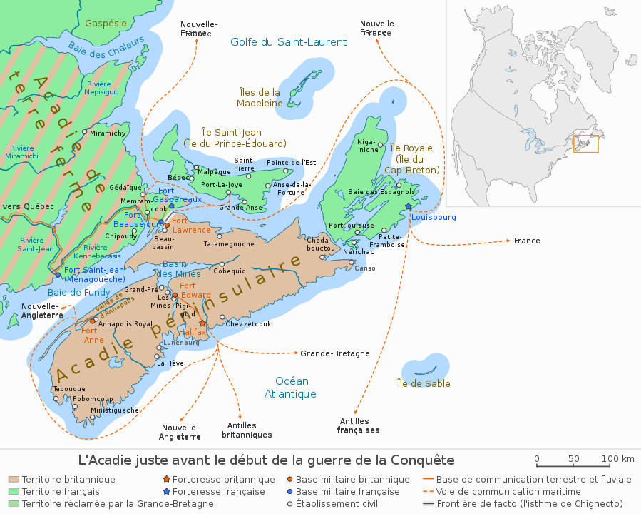 Image de l'Acadie en Amérique du Nord